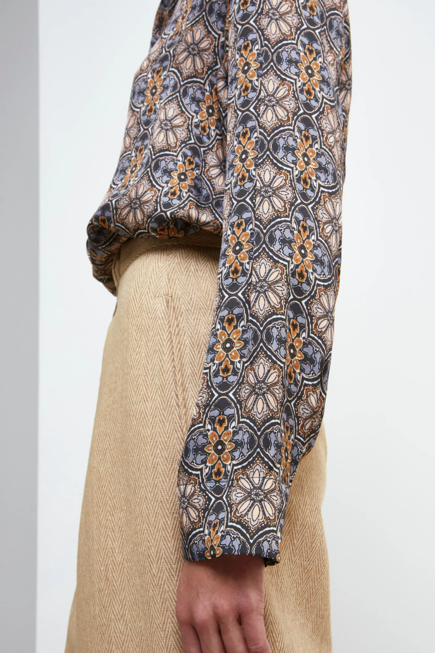 Camicia Morbida in Fantasia - FANT. GRIGIO/BEIGE