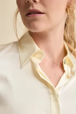 Camicia Morbida in Raso - PANNA