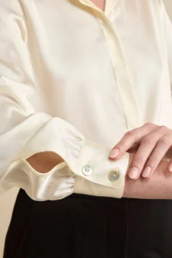 Camicia Morbida in Raso - PANNA