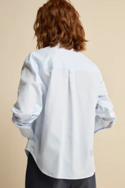 Camicia Over Microfantasia in Cotone - FANT. AZZURRO