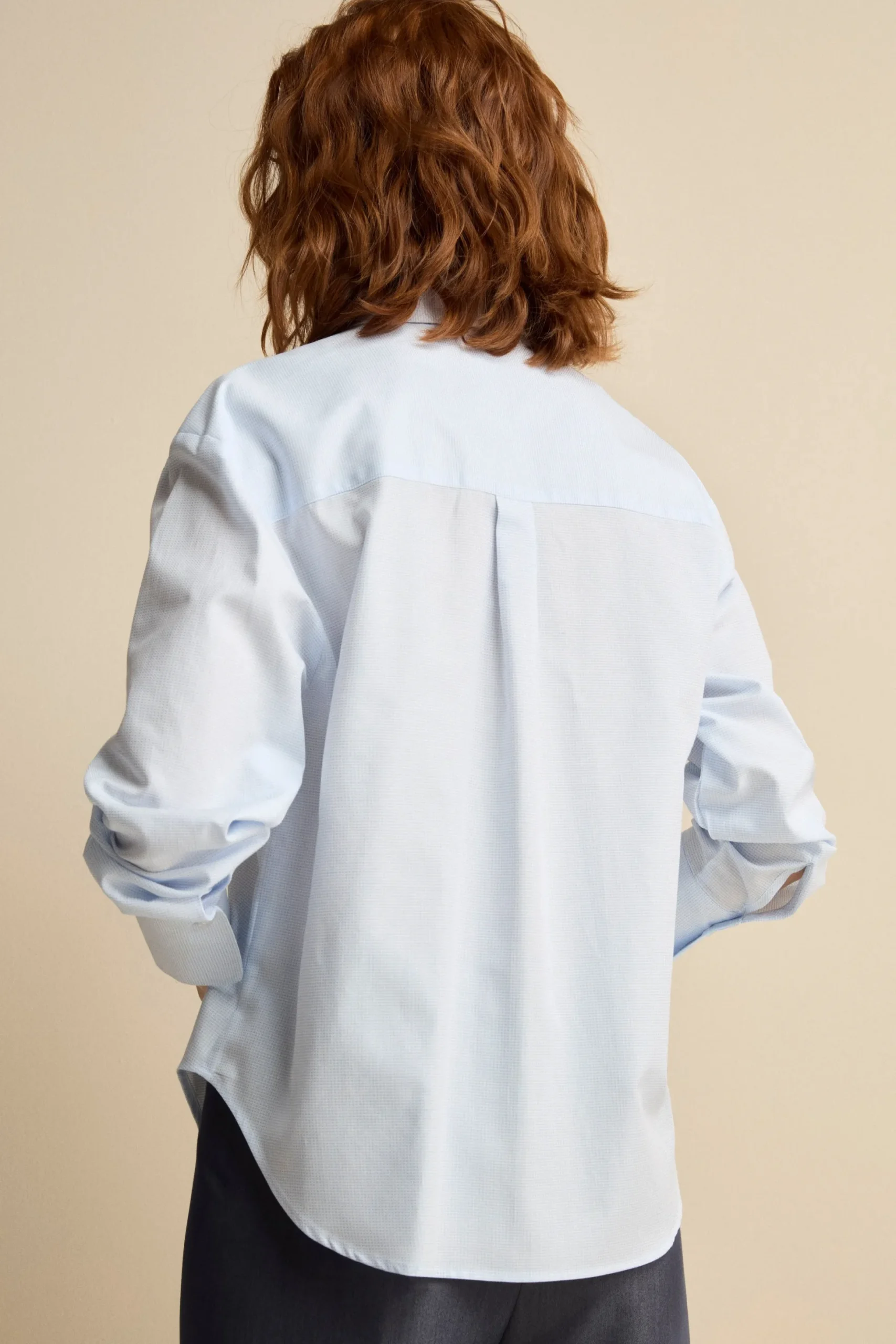 Camicia Over Microfantasia in Cotone - FANT. AZZURRO