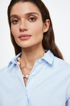 Camicia Oxford in Cotone - AZZURRO