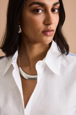 Camicia Patchwork Over in Cotone - FANT. AZZURRO
