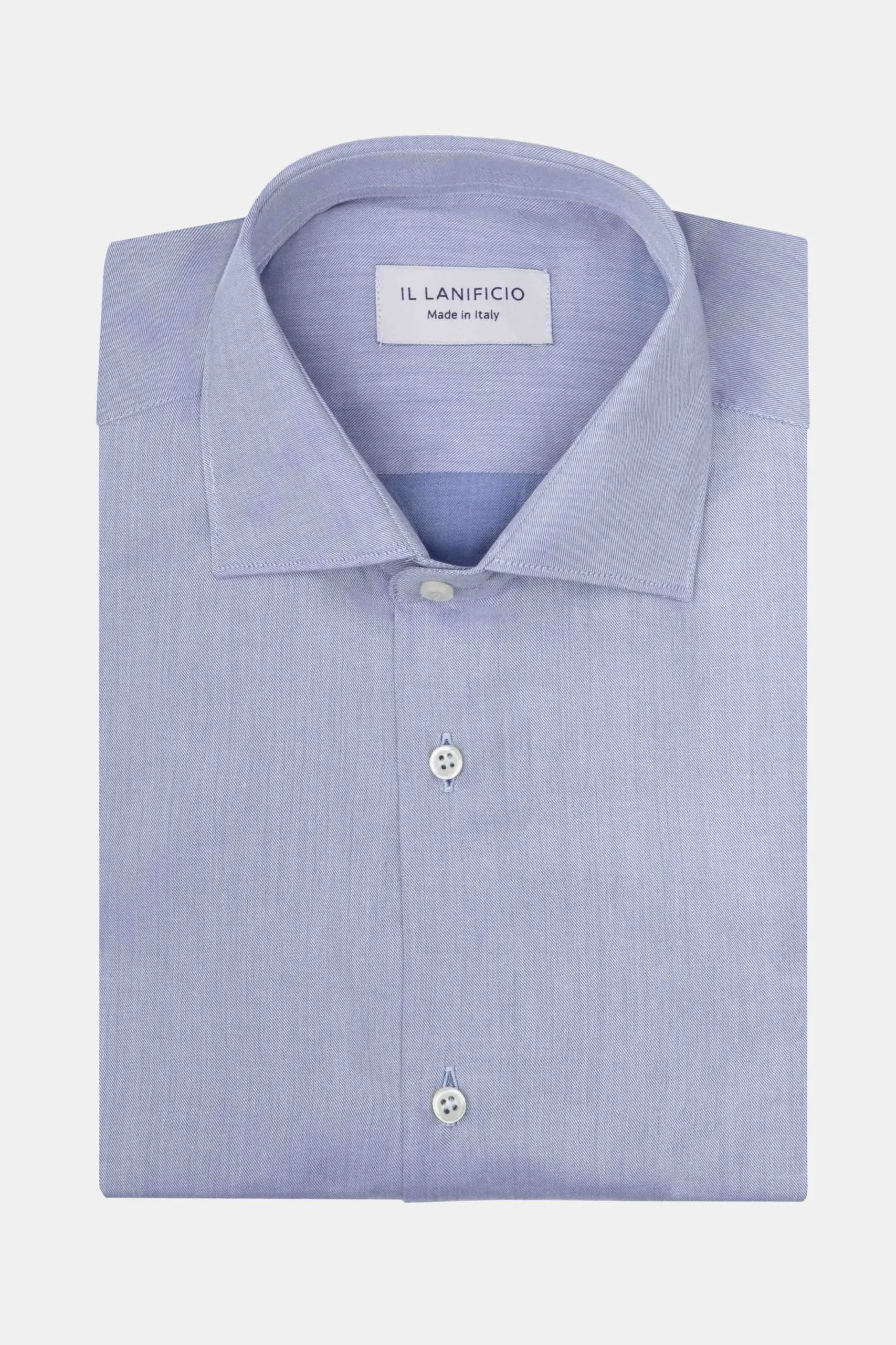 Camicia Regular Collo Francese - AZZURRO