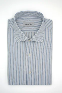 Camicia Regular Fit a Righe - RIGATO AZZURRO/BLU
