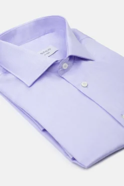 Camicia Regular Fit Collo Francese - AZZURRO