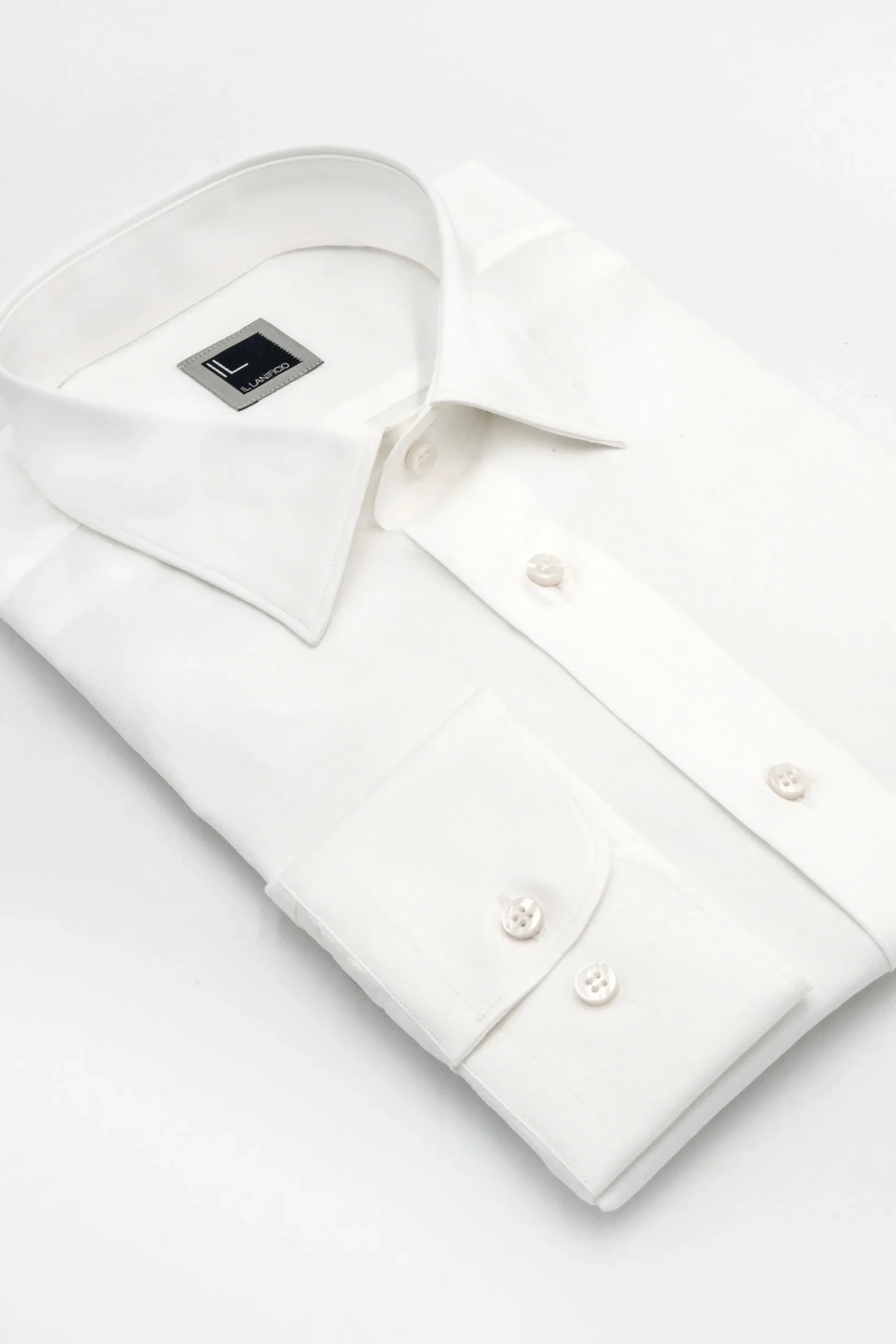 Camicia Regular Fit in Twill di Cotone - BIANCO