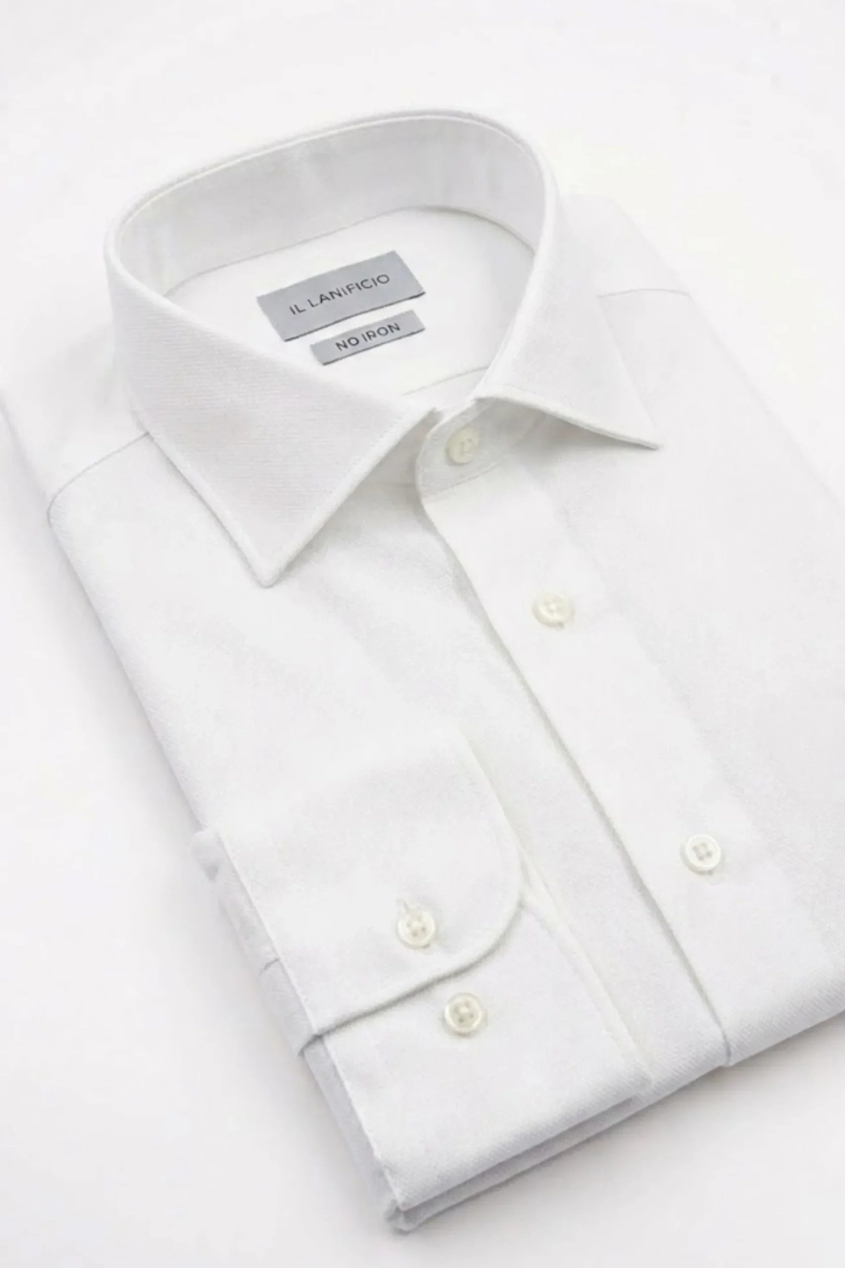 Camicia Regular No Iron Collo Francese - BIANCO