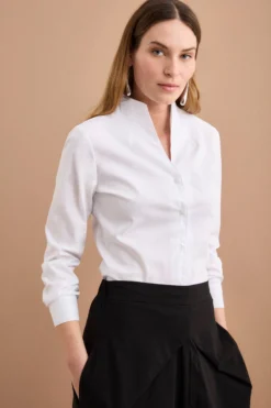 Camicia Slim collo Alto - BIANCO