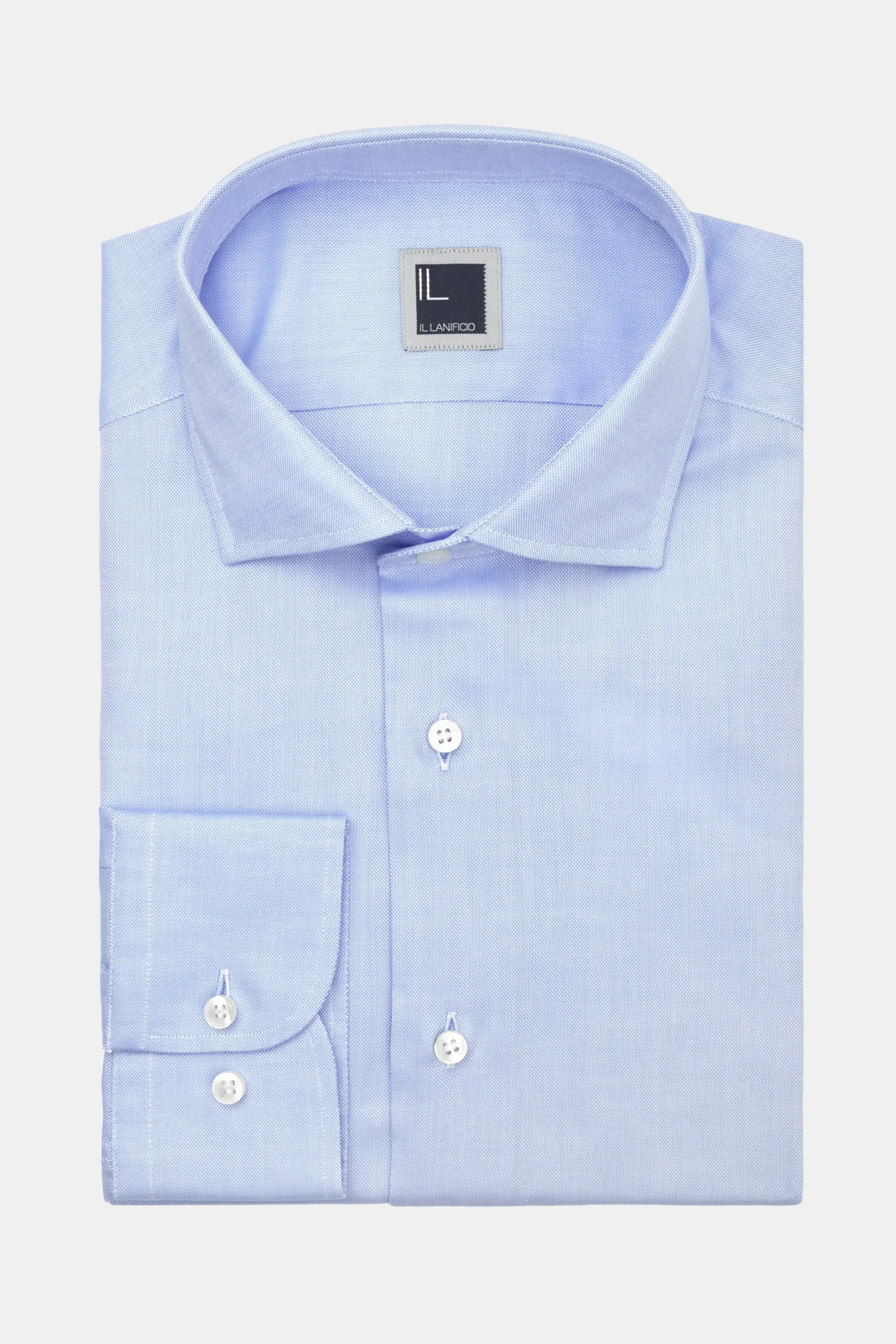 Camicia slim collo francese - AZZURRO