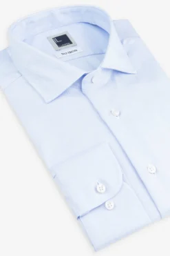 Camicia slim fit no stiro - AZZURRO
