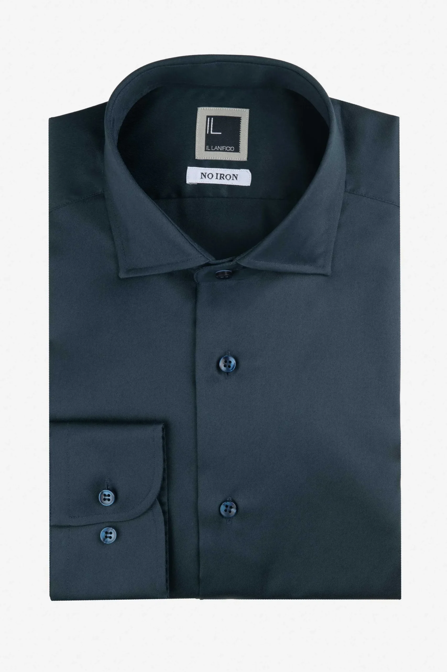 Camicia slim no stiro - BLU