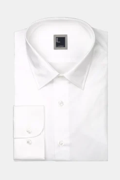 Camicia twill collo classico - BIANCO