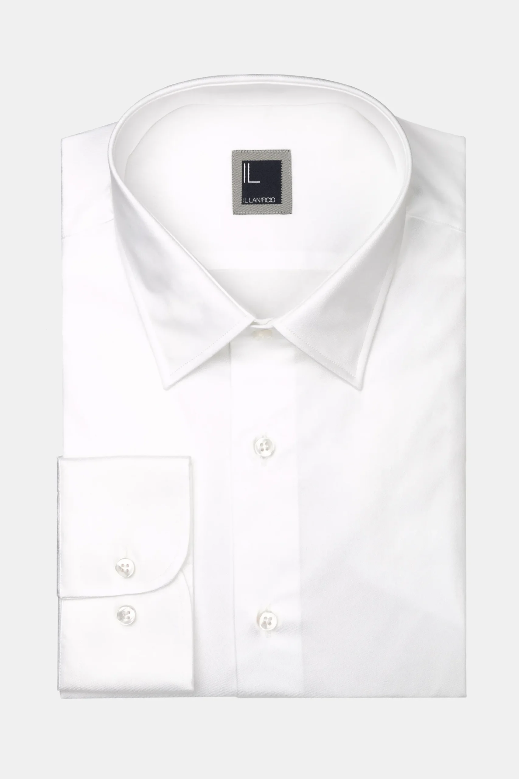 Camicia twill collo classico - BIANCO
