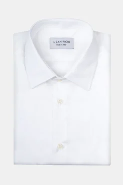 Camicia Twill Slim Collo Classico - BIANCO