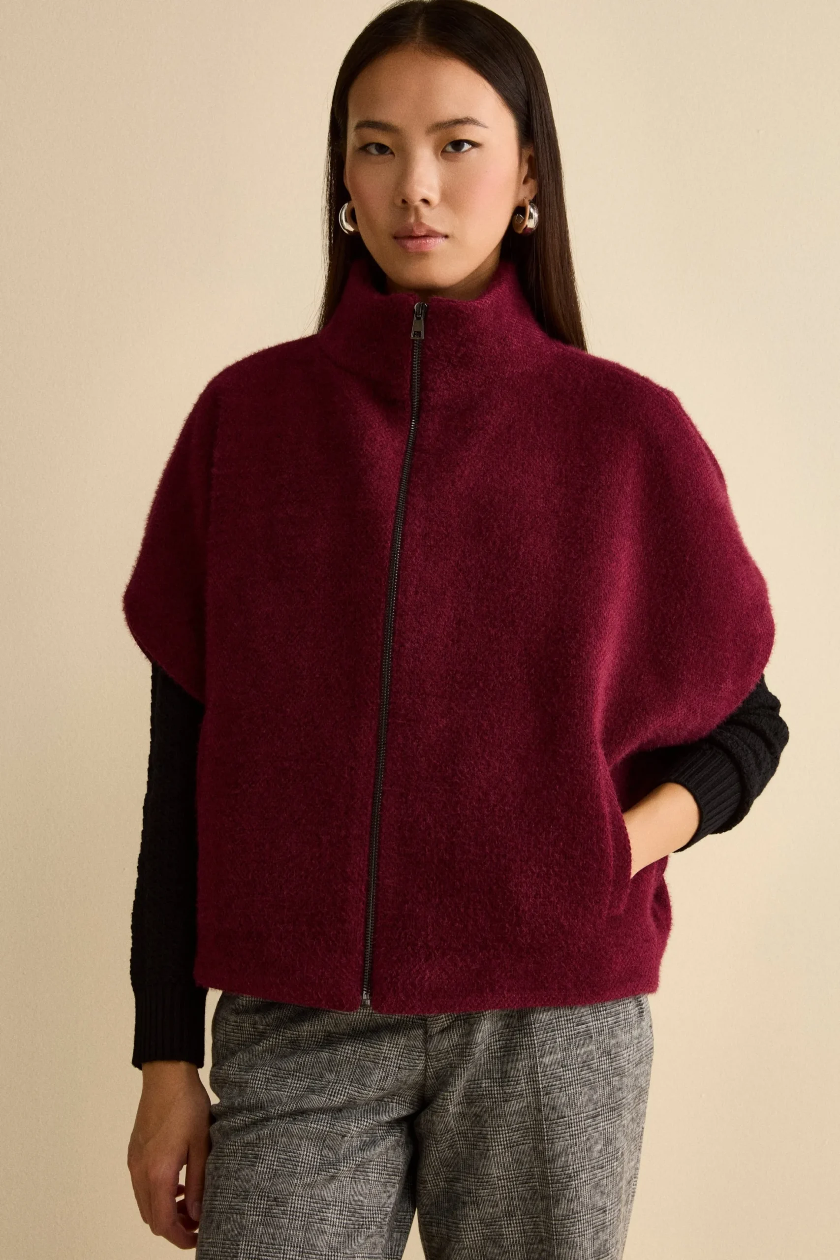 Cappa Foderata con Zip - BORDEAUX