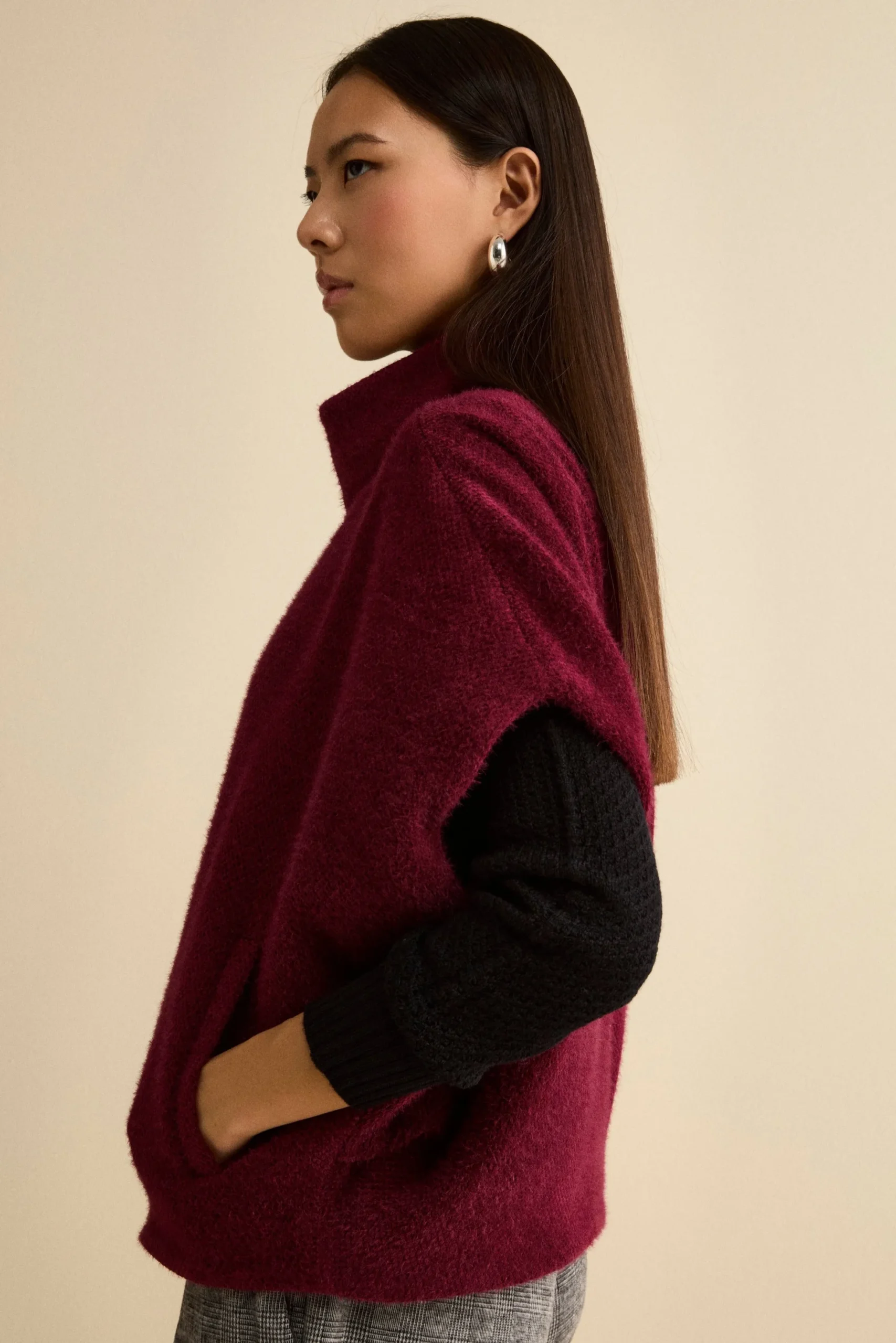 Cappa Foderata con Zip - BORDEAUX