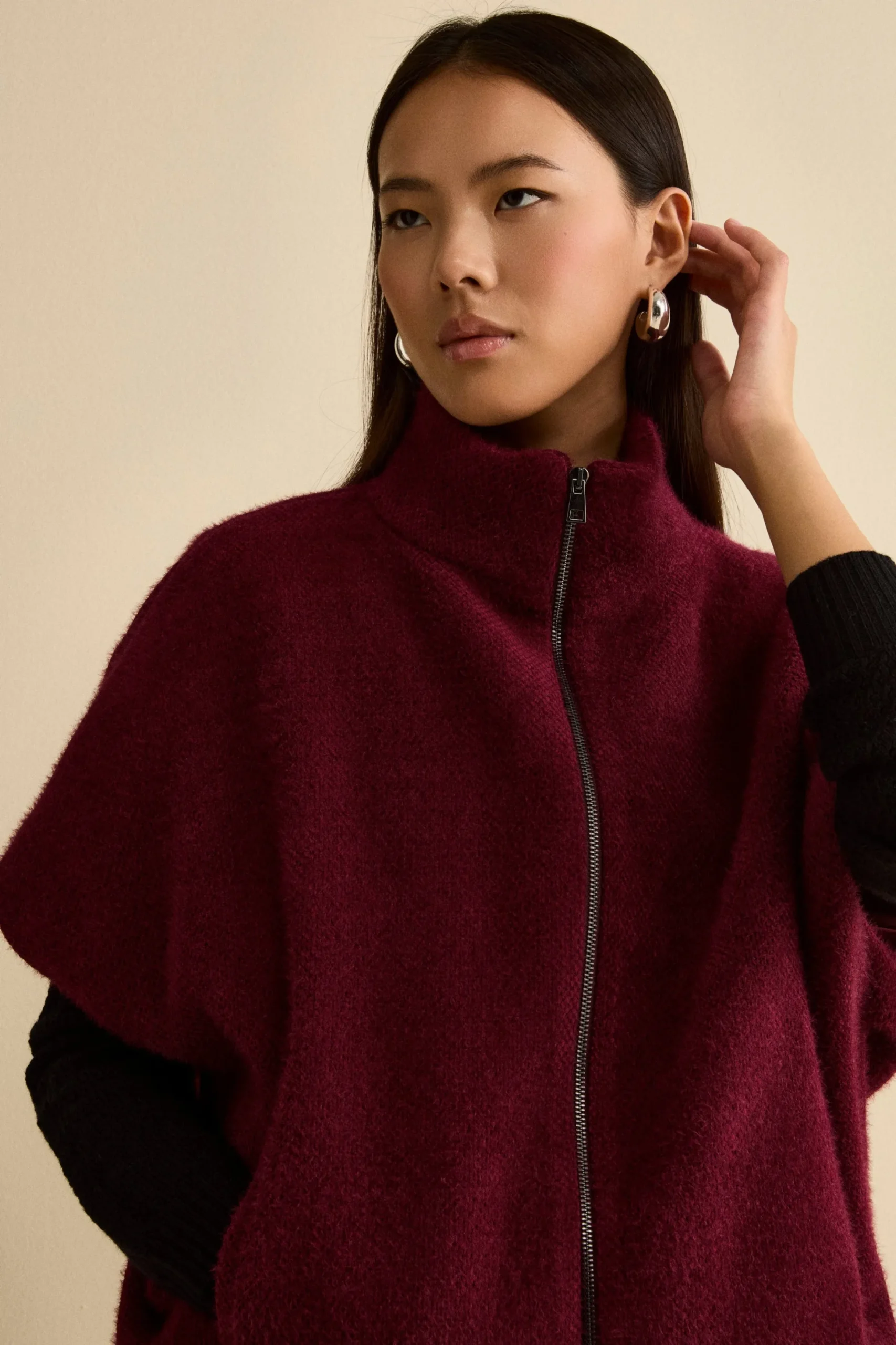 Cappa Foderata con Zip - BORDEAUX