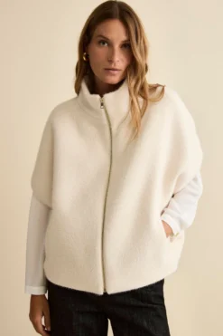 Cappa Foderata con Zip - PANNA