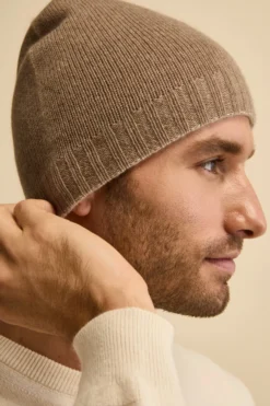 Cappello in cashmere - BEIGE/MARRONE