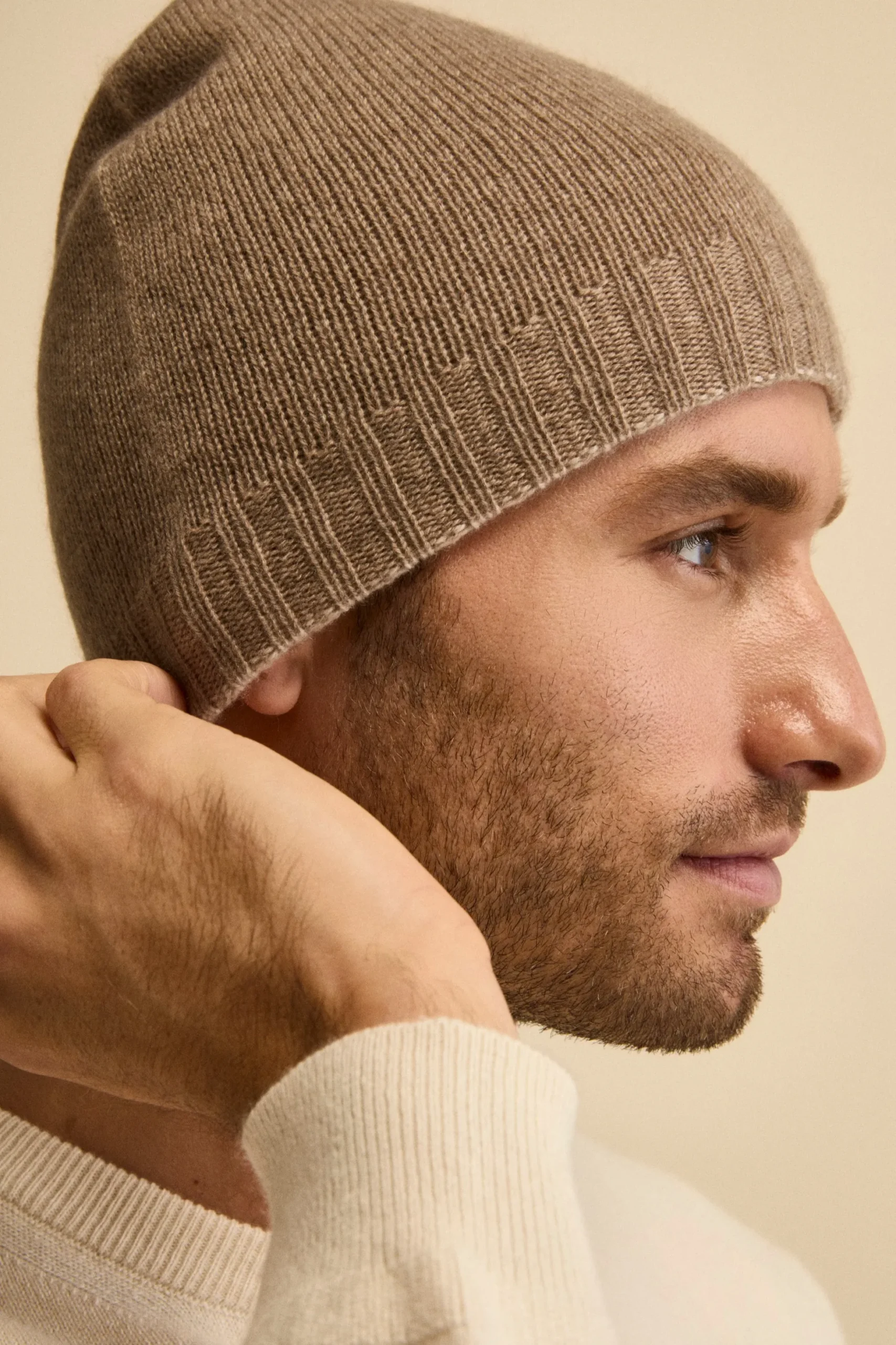 Cappello in cashmere - BEIGE/MARRONE