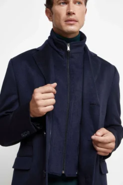 Cappotto Corto in Lana e Cashmere - BLU
