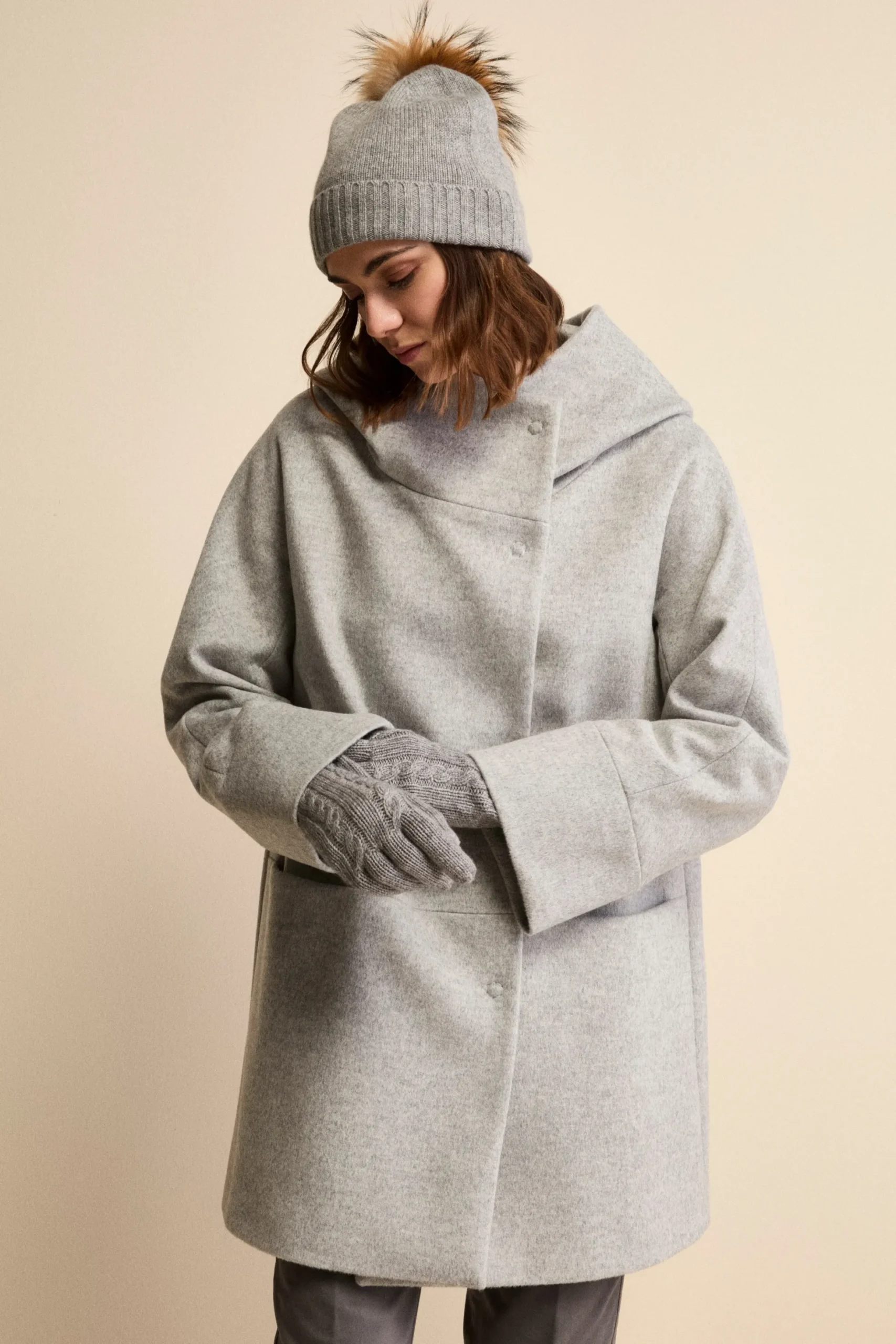 Cappotto corto in lana e cashmere - PERLA