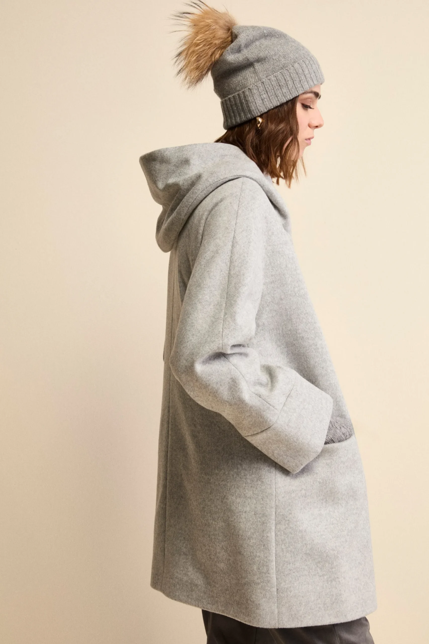 Cappotto corto in lana e cashmere - PERLA