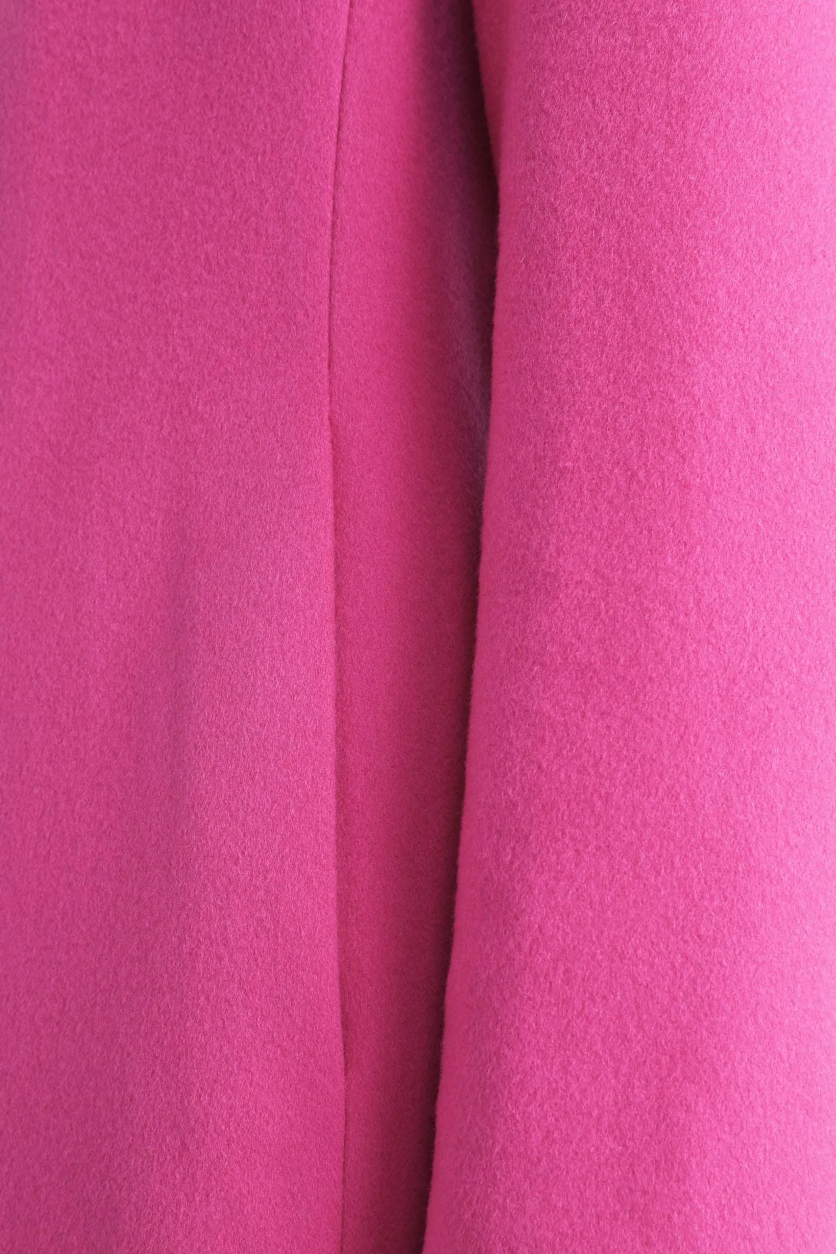 Cappotto di lana con bottoni - FUXIA