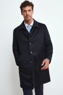 Cappotto Foderato in Cashmere - BLU
