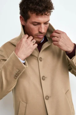 Cappotto Foderato in Cashmere - CAMMELLO