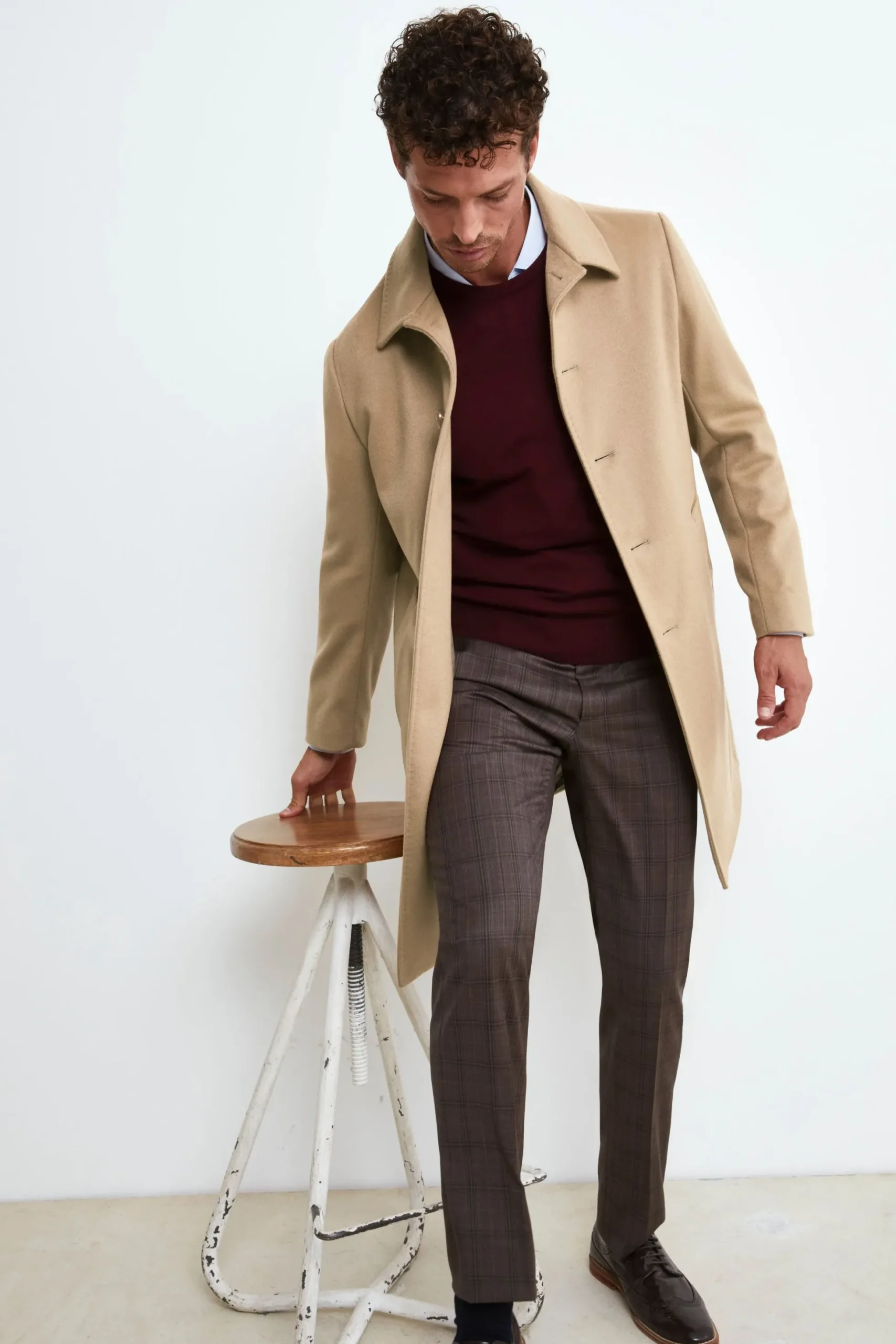 Cappotto Foderato in Cashmere - CAMMELLO