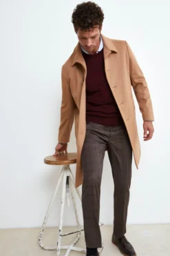 Cappotto Foderato Lana e Cashmere - CAMMELLO