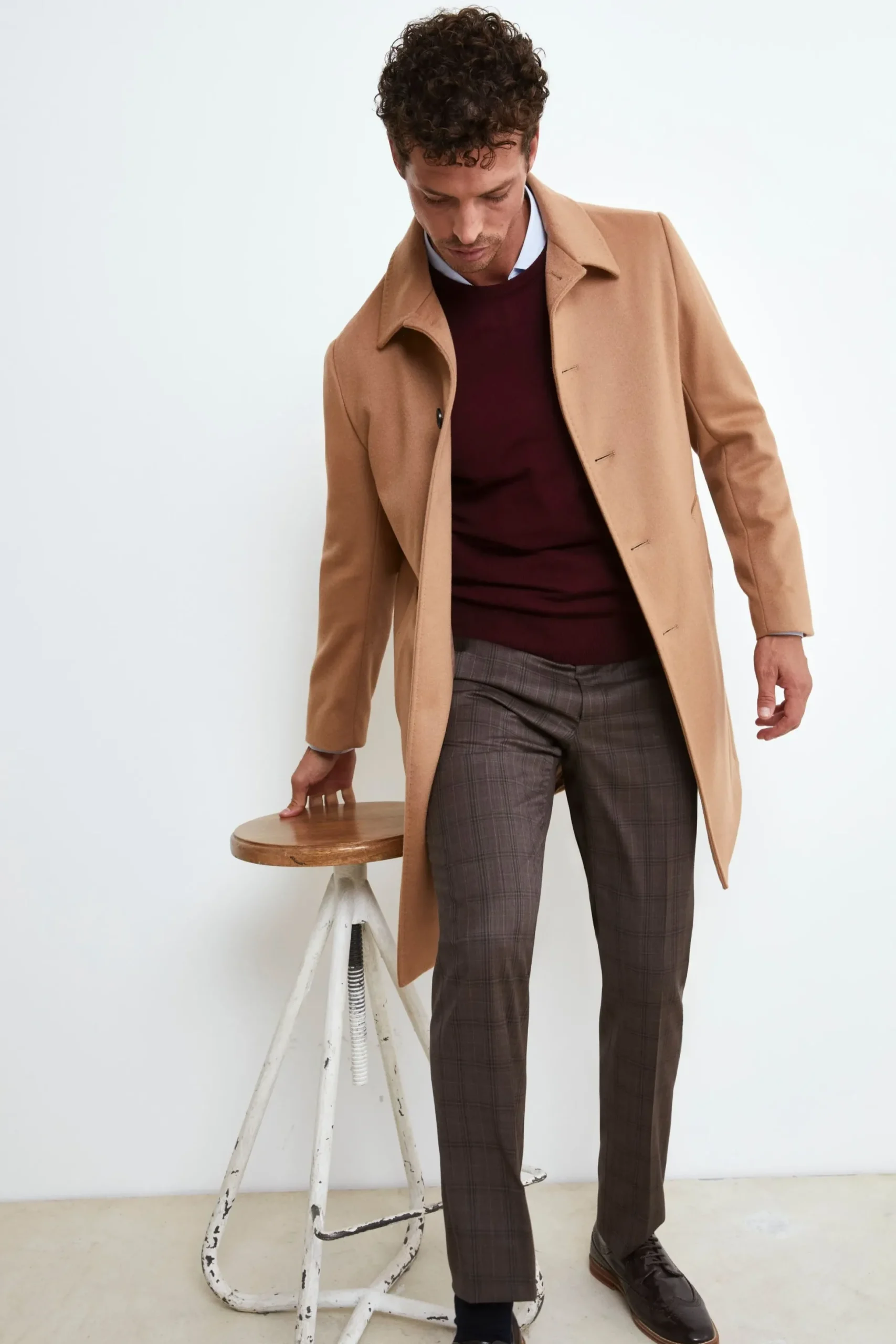 Cappotto Foderato Lana e Cashmere - CAMMELLO