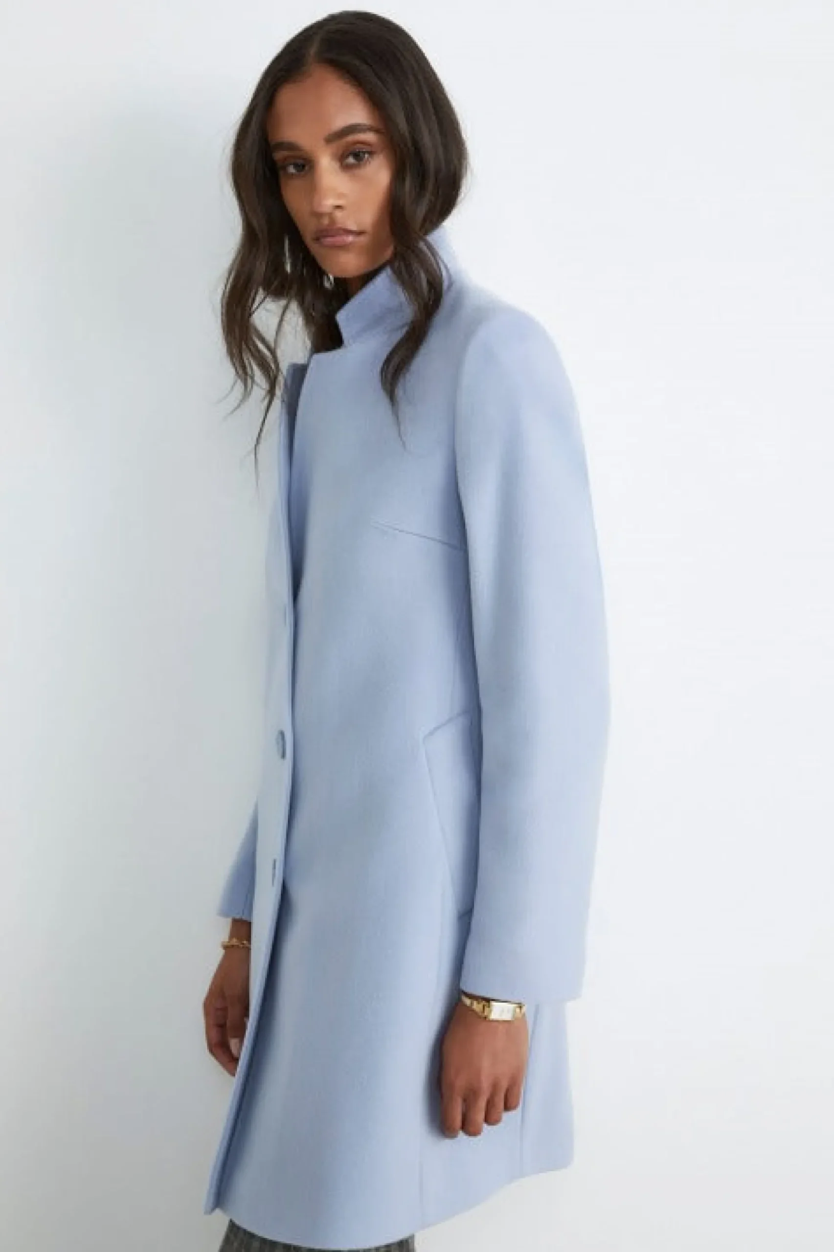 Cappotto in cashmere da donna - AZZURRO
