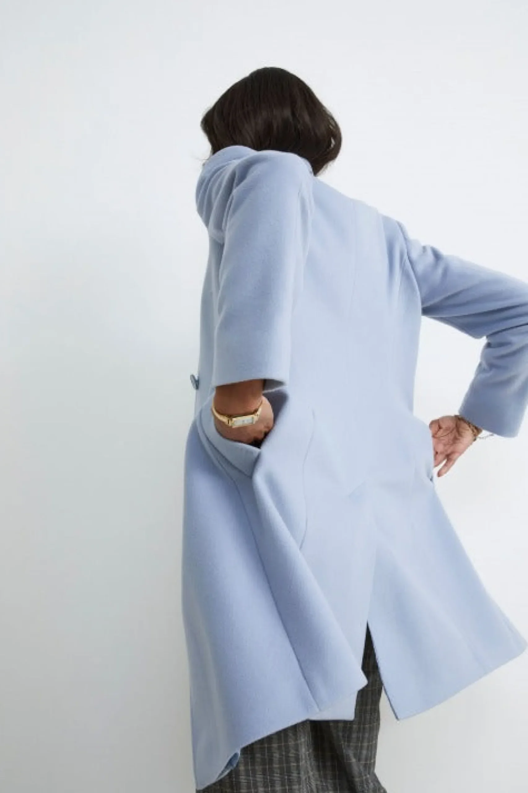 Cappotto in cashmere da donna - AZZURRO