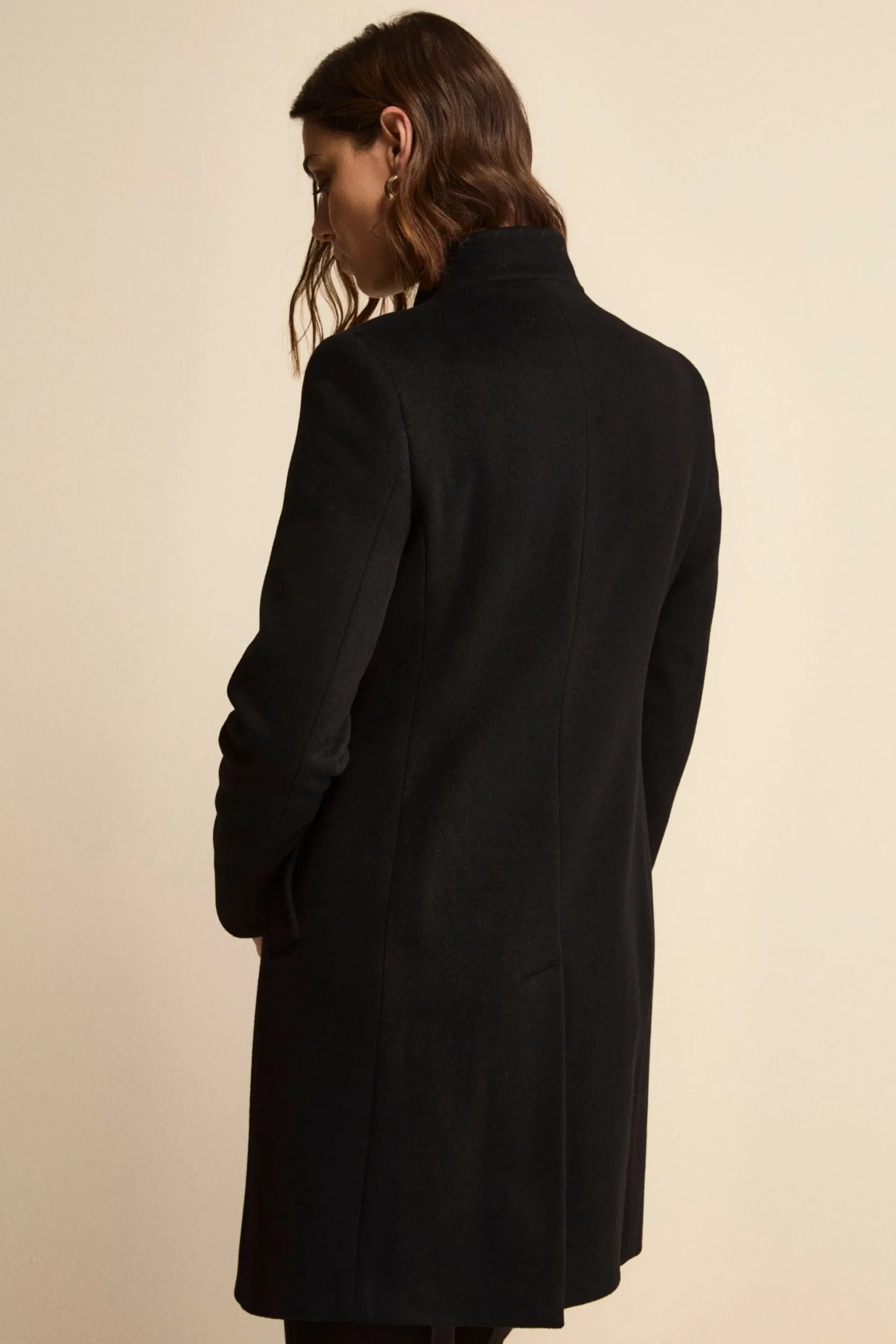 Cappotto in cashmere da donna - NERO
