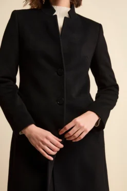 Cappotto in cashmere da donna - NERO