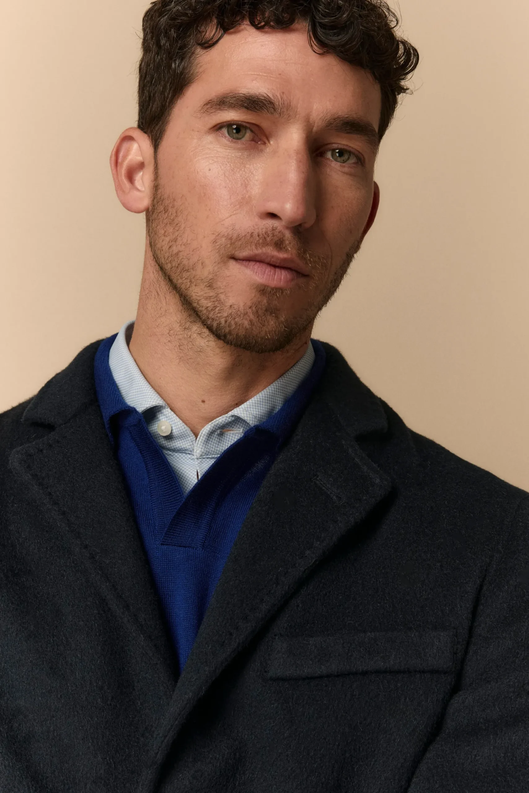 Cappotto in Lana con Gilet in Piuma - BLU