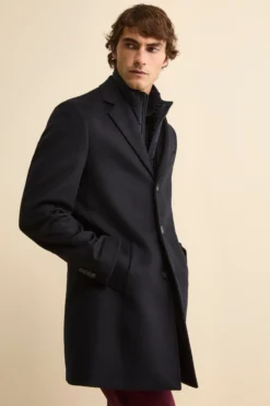Cappotto in lana e cashmere - BLU