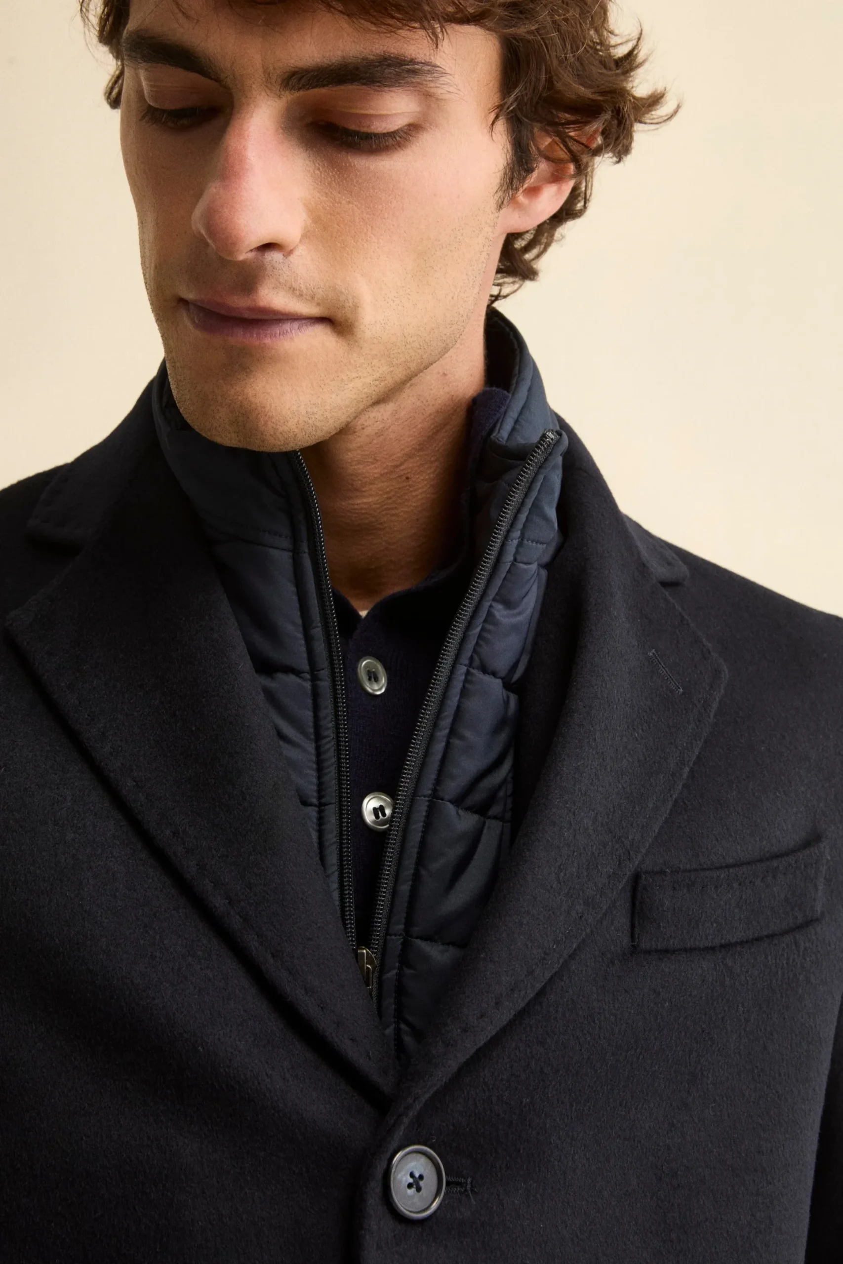 Cappotto in lana e cashmere - BLU