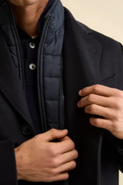 Cappotto in lana e cashmere - BLU