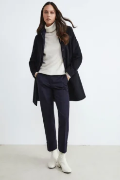 Cappotto in lana e cashmere - BLU