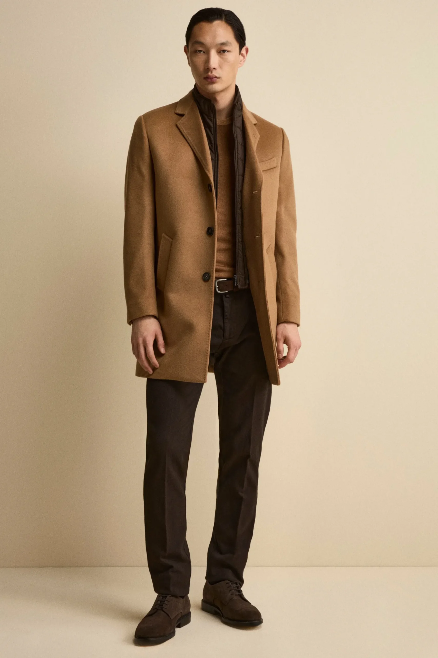 Cappotto in lana e cashmere - CAMMELLO