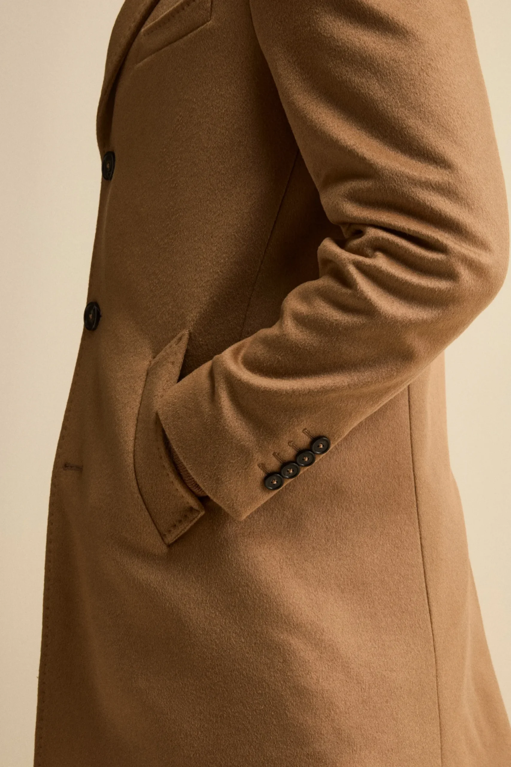 Cappotto in lana e cashmere - CAMMELLO