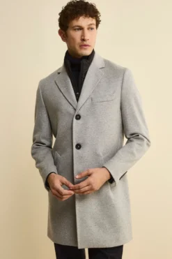 Cappotto in lana e cashmere - GRIGIO CHIARO