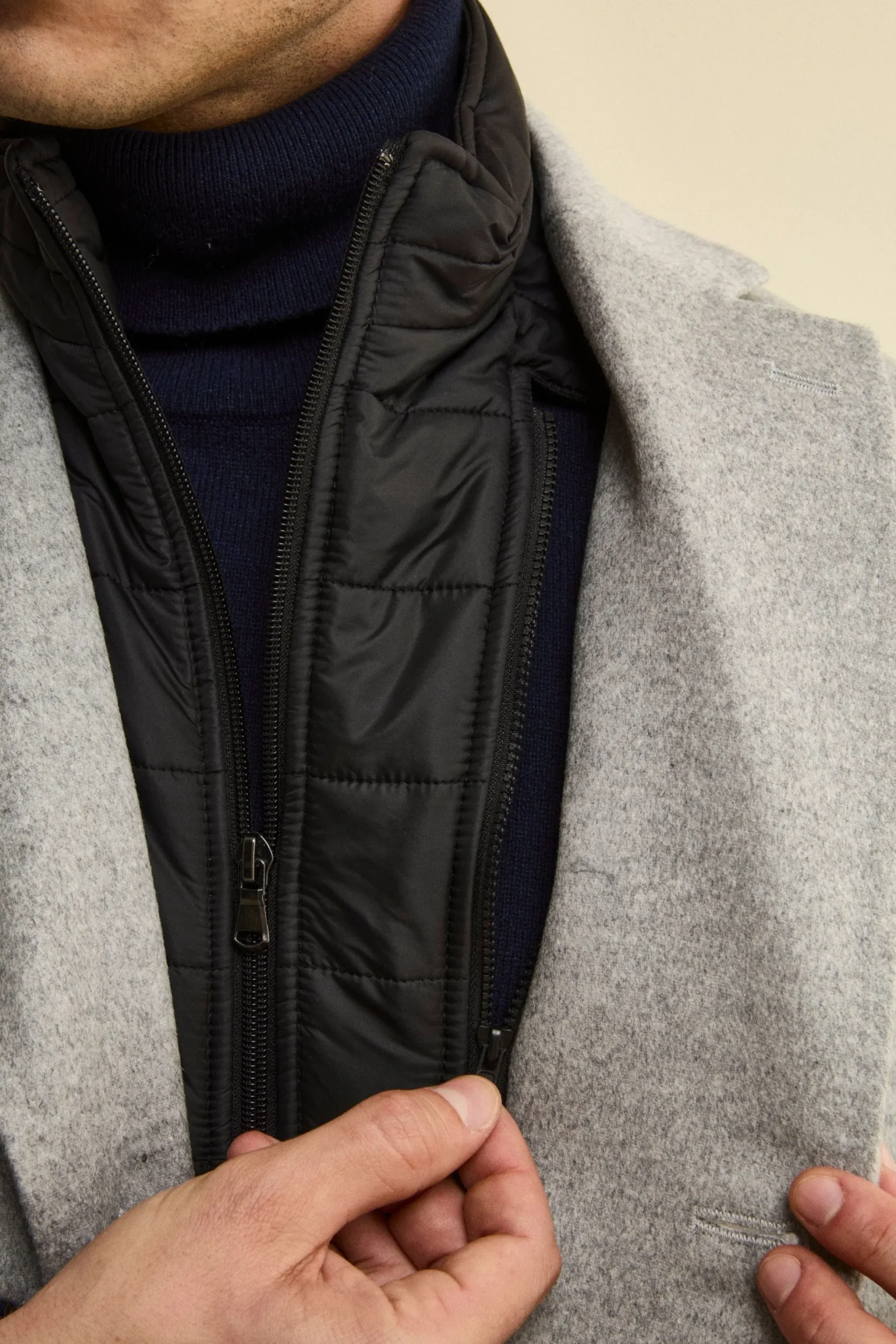 Cappotto in lana e cashmere - GRIGIO CHIARO