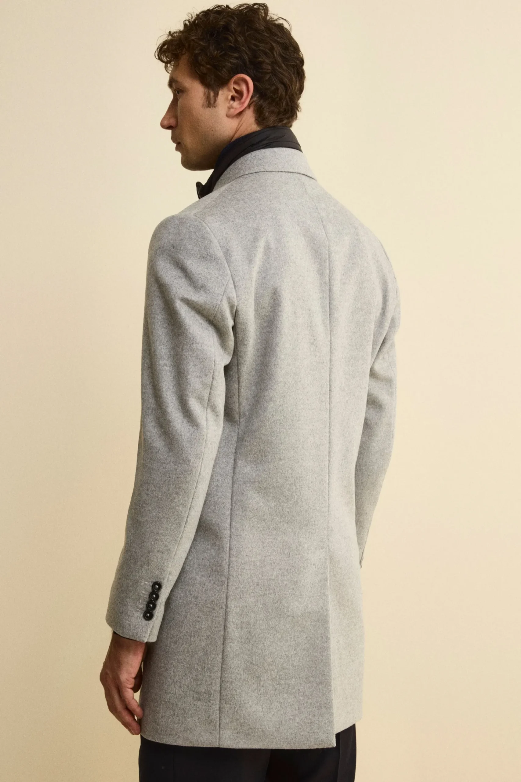 Cappotto in lana e cashmere - GRIGIO CHIARO