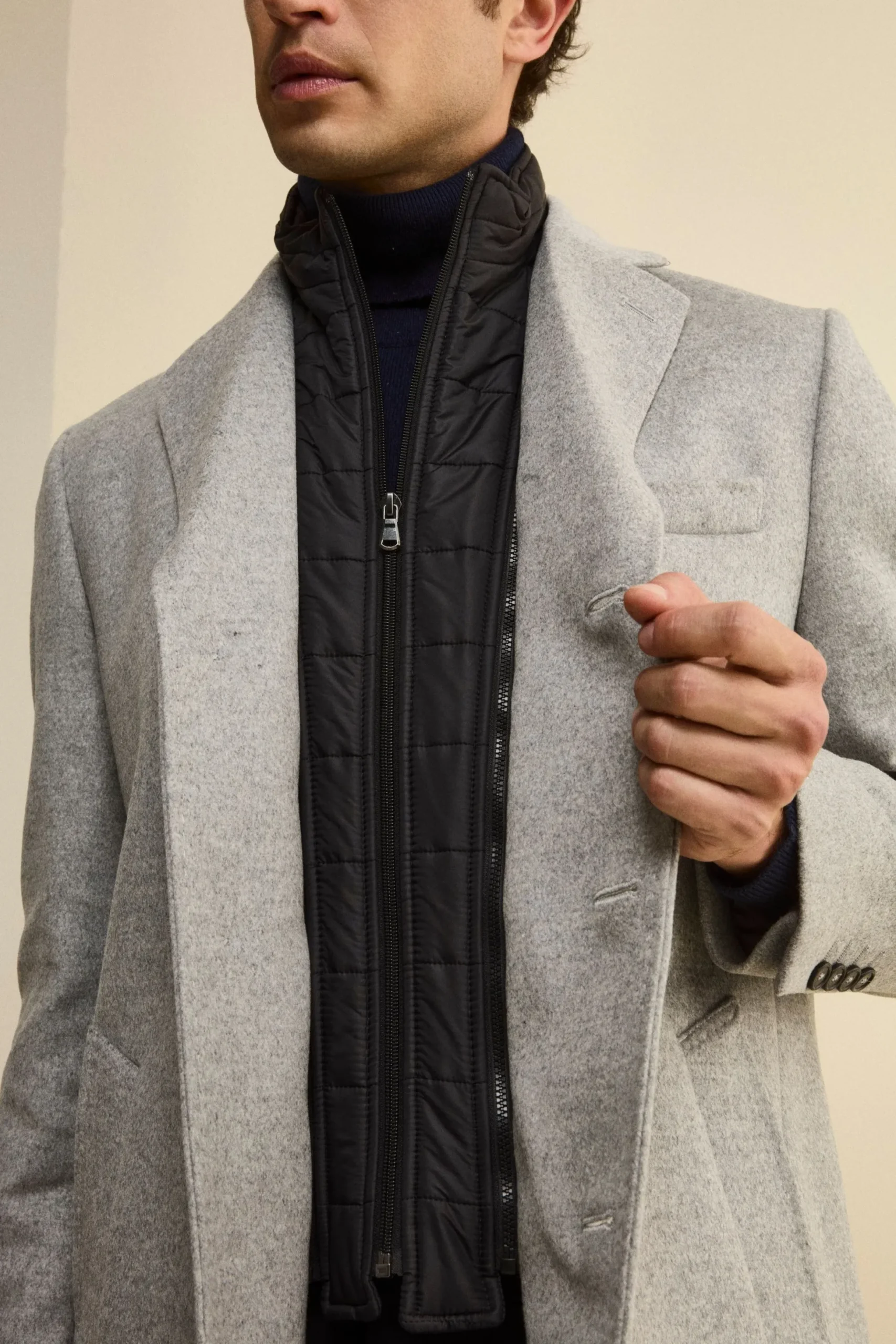 Cappotto in lana e cashmere - GRIGIO CHIARO