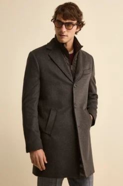 Cappotto in lana e cashmere - MARRONE